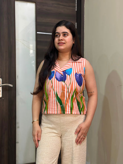 Short Cotton tunics for women with cotton lining