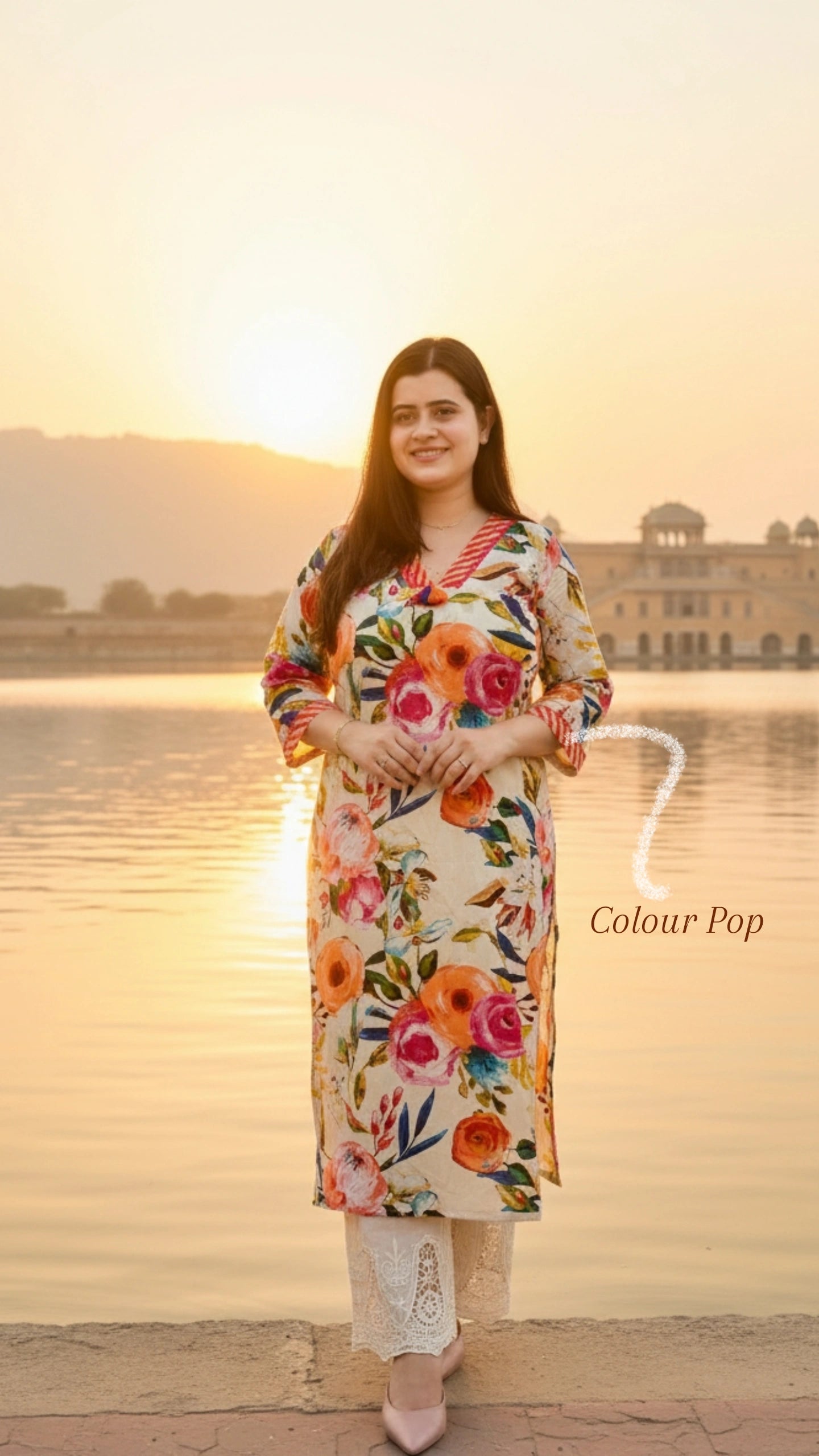 Breathable & Stylish Floral Cotton Kurti