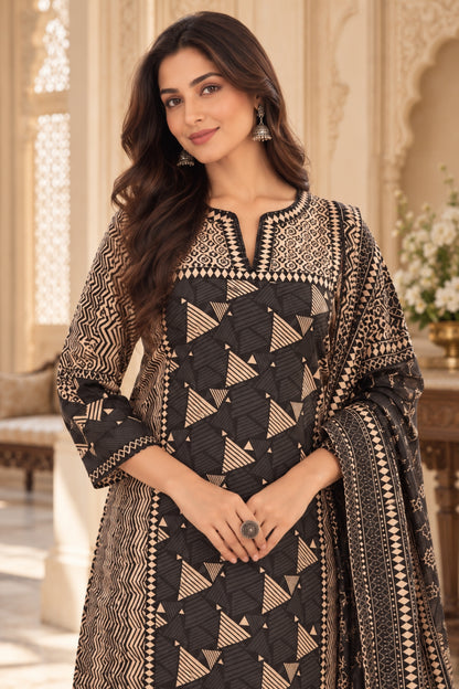 NAZAKAT cotton kurta set with pants & dupatta