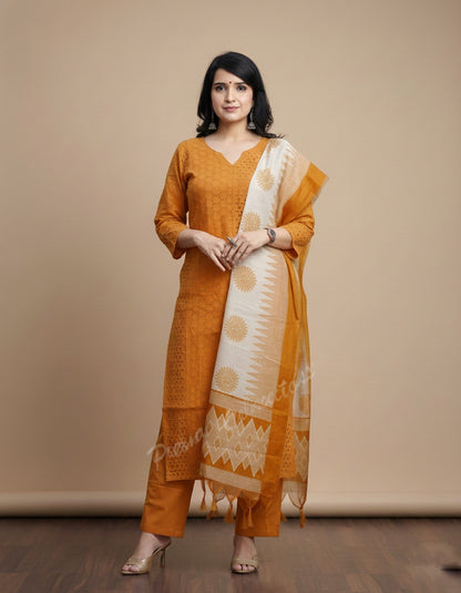 Cotton Chikankari kurta Set