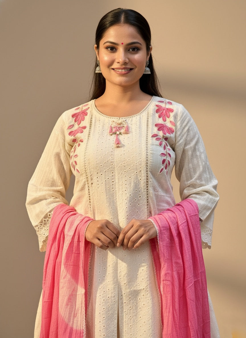 Premium Cotton Kurta Set For Women